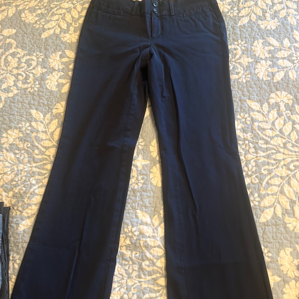 Navy blue banana republic straight leg trouser pants 2